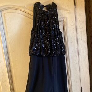 Eliza j black sequined jumpsuit